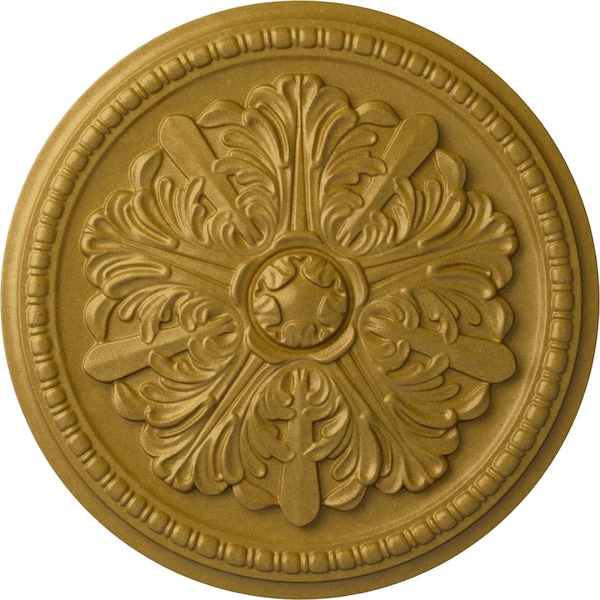 Ekena Millwork Swindon Ceiling Medallion (Fits Canopies up to 2 7/8"), 16 7/8"OD x 1 1/2"P, Pharaohs Gold CM16SWPGS - main